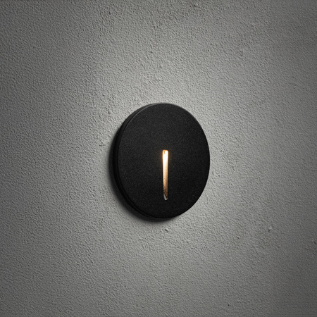 Nowodvorski Zewnętrzna oprawa ścienna wpuszczana ABBY LED 3W 3000K 10lm wys.7cm dług.8.5cm IP54 | Czarny 11528