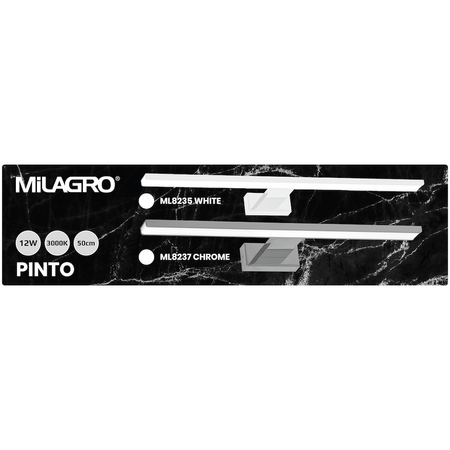 Kinkiet PINTO CHROME 12W 3000k LED 50cm