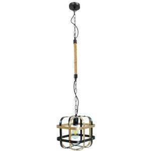 Lampa wisząca KLATKA-1 czarno-złota E27