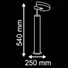 Lampa zewnętrzna LED MODENA 54cm średnia czarna 6500K