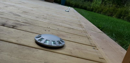 Lampa najazdowa LED dogruntowa 6500K szara IP66 okrągła