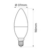 Lampa   C37 E14 LED PROFI 9W świeczka 900lm 3000K ceramika INQ