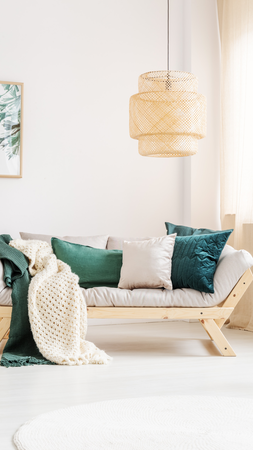 Lampa wisząca BOHO bambusowa 40cm DMT58