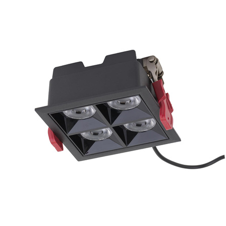 Nowodvorski Oprawa kwadratowa podtynkowa czarna MIDI LED RECESSED 