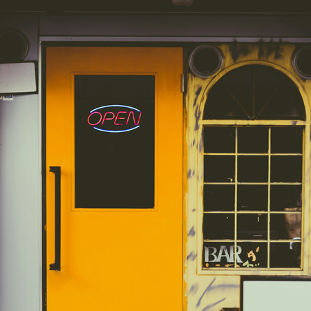 Dekoracja świetlna Neon LED open 45 x 22 cm