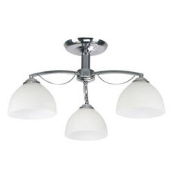 Filona Lampa Sufitowa Chromowy 3X40 E27 Klosz Biały