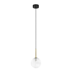 Lampa wisząca z transparentnym, kulistym kloszem K-5680 z serii AURA