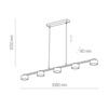 Lampa wisząca DALLAS Black 5xGX53
