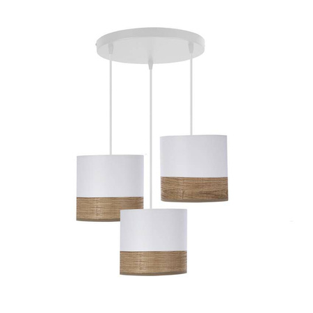 Bianco lampa wisząca biały talerz 3x40W E27 