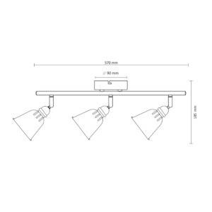 Lampa ruchoma ścienno-sufitowa FIONA-3 Biała E14x3