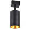 Lampa ścienno-sufitowa MARIBEL 1 GU10 czarno-złota + czarny pierścień