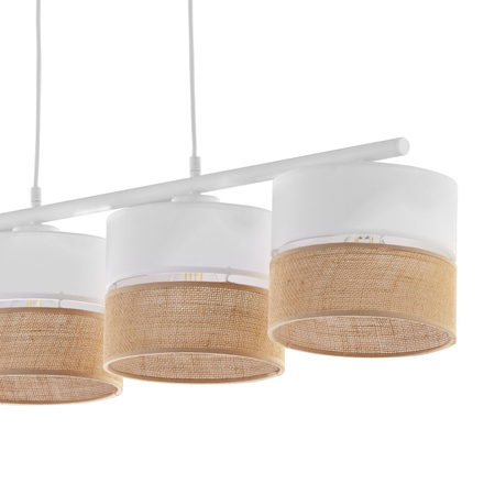 Nowoczesna lampa wisząca Linobianco juta biała