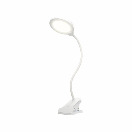 Lampka LED Kim z klipsem Biała