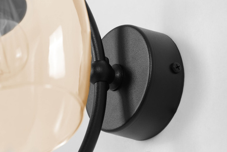 Bursztynowy kinkiet ścienny, z dekoracyjnym kloszem K-5192 z serii DIUNA