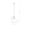 Nowodvorski Lampa wisząca złota AMALFI M 