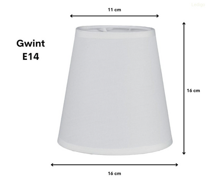 Abażur do lamp mały stożek biały gwint E14 16cm ELA7222