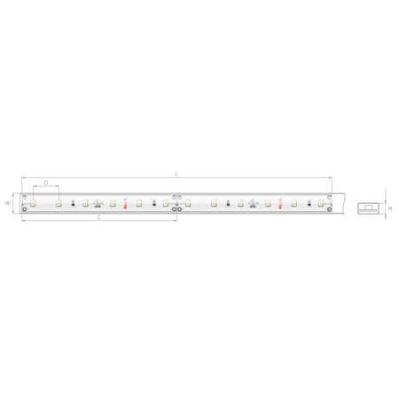 Kluś Taśma LED KWP-GREEN-1210-24, lm/m, 4.8 W/m, IP65