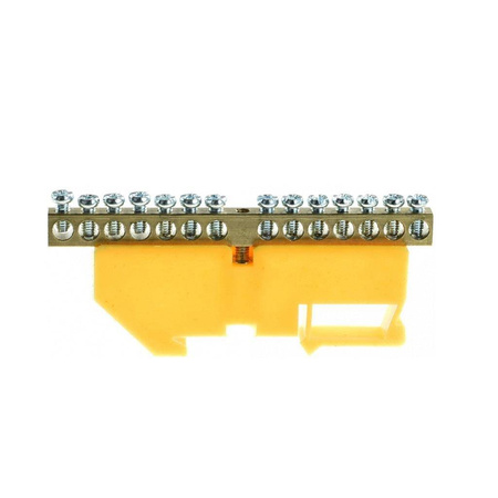 Listwa zerowa zacisk LZU-14-YE (7x16+7x16) ZÓŁTA