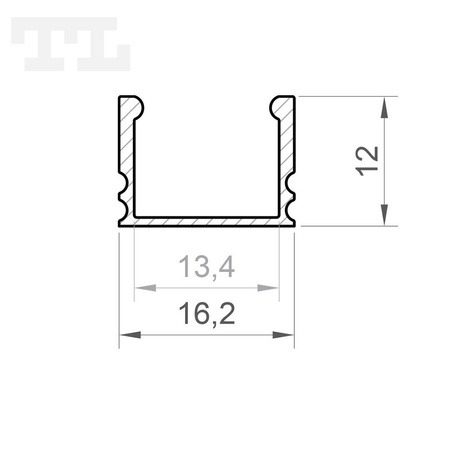 LED P5-2 Profil 3000 mm anod (nr kat 865203)