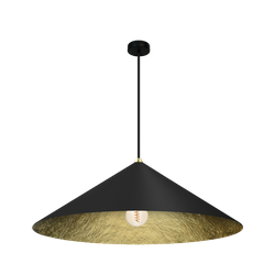 Lampa wisząca stożek Fuji Ø70cm 1xE27 czarno złota