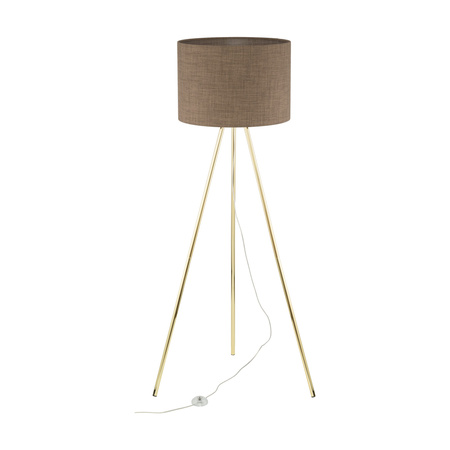 Lampa podłogowa UMBERTO Brown/Gold 1xE27