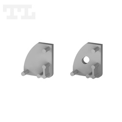 Komplet zaślepek bocznych szarych P3-4 do osłonki C1 (1 szt. z otworem, 1 szt bez otworu) (nr kat 7703401)