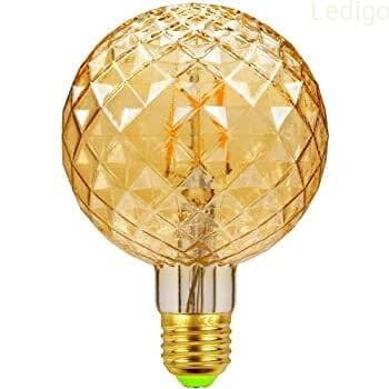 Żarówka LED E27 G95 5,5W kryształowa crystal AMBER