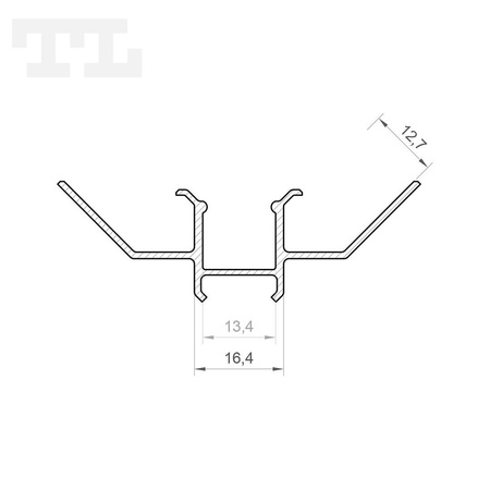 LED P17-4 Profil perforowany 2000 mm czarny lakierowany (nr kat 8617413)