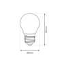 Żarówka LED Filamentowa 4W G45 E27 neutralna 4000K