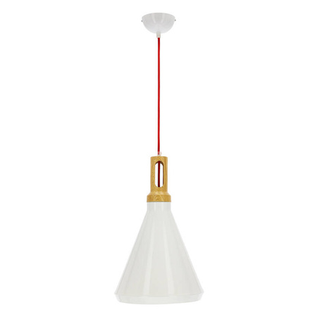 Lampa sufitowa wisząca candellux robinson 31-37695 e27 biały / wnętrze żółte
