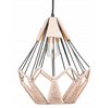 Lampa wisząca Boho metalowa Diament przeplatana sznurem 