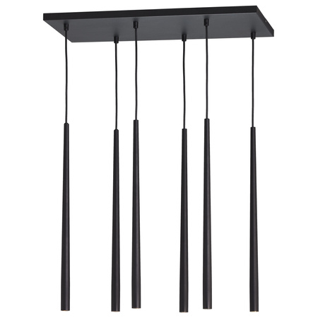 Tk Lighting PIANO BLACK lampa wisząca 6xG9