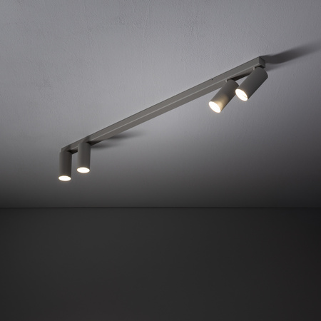 Listwa z regulowanymi reflektorami 4xGU10 FOURTY szara Nowodvorski 11438