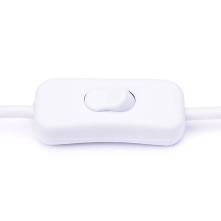 Kinkiet ścienny z abażurem Oro biały kabel
