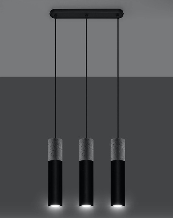 Lampa wisząca BORGIO 3L czarny