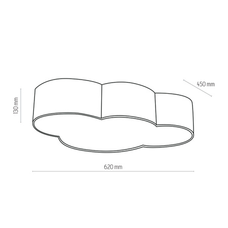 Tk Lighting CLOUD lampa sufitowa RÓŻOWA 4xE27