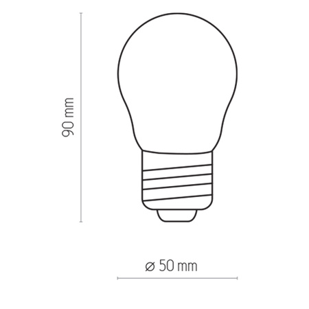 ŻARÓWKA E27 P 45 2W MLECZNA GIRLANDA