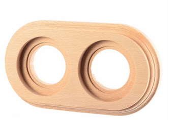 Ramka drewniana podwójna do ceramiki natynkowej Naturalne drewno