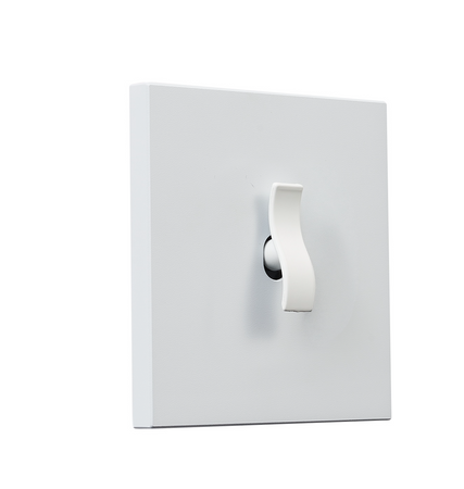 Włącznik podtynkowy pojedynczy / schodowy TOGGLICA WAVE kwadratowy BIAŁY MAT