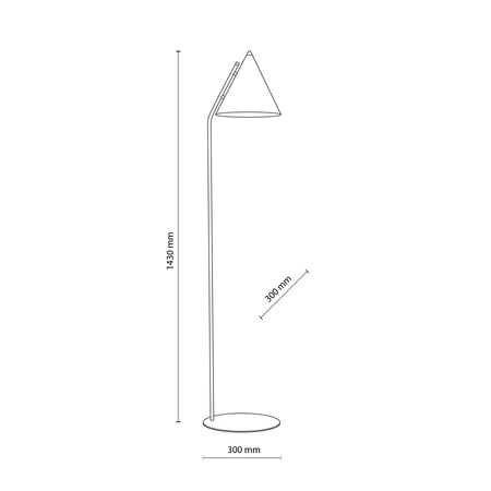 Lampa podłogowa CONO Black 1xE27