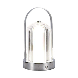 Lampka Biurkowa Nocna V-TAC 1W LED 22cm Ładowanie USB Ściemnianie Chrom