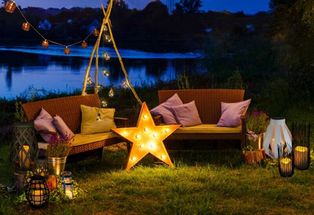 Lampa solarna Led Latarenka KOGE brąz IP44 metal