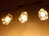 Lampa wisząca czarna/bursztynowa listwa 3xE27 Felis 33-00187