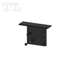 Zaślepka aluminiowa czarna P25-1 bez otworu (wkręty w komplecie) (nr kat 7725115)