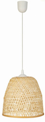 Lampa wisząca BOHO bambusowa biała E27 PHU09 30cm