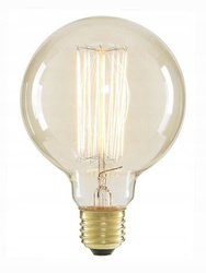 Edison Żarówka dekoracyjna E27 40W G95 kula amber