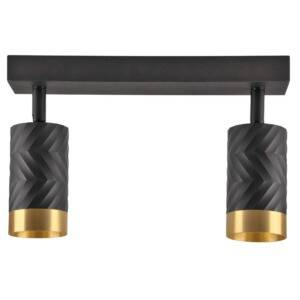 Lampa ścienno-sufitowa ARRAS 2 czarno-złota GU10
