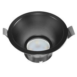 Oprawa sufitowa podtynkowa punktowa czarna okrągła