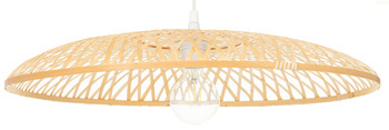 Lampa wisząca boho płaska bambusowa 60cm E27
