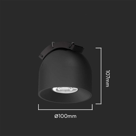 Oprawa Projektor Szynosystem Taśmowy 48V V-TAC 12W LED 38st Czarna VT-41012 3000K 800lm 3 Lata Gwarancji